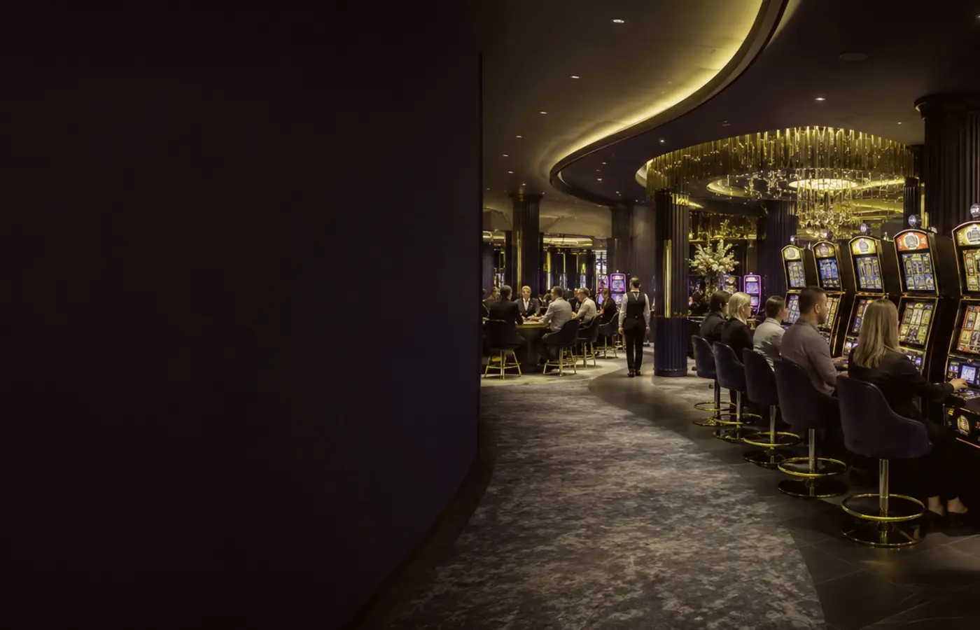 Entreehal van een fysieke entertainmentlocatie
